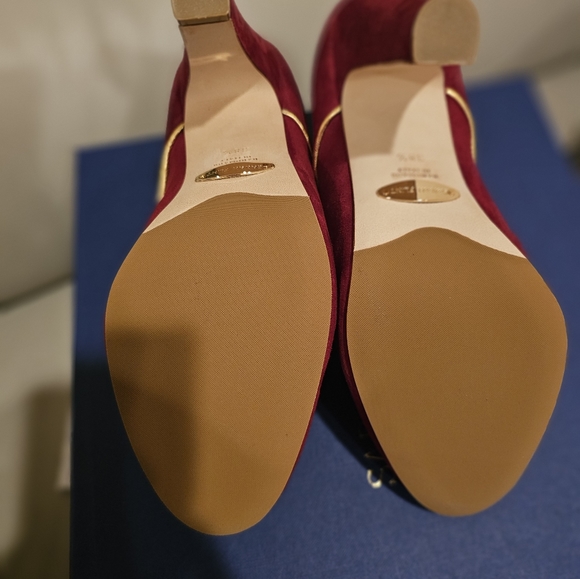 Sarah Flint Saustad 100 Claret Suede Size 38.5 - Picture 5 of 6